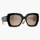 Chanel Square Sunglasses Black/Beige/Brown (6059 C534/43)