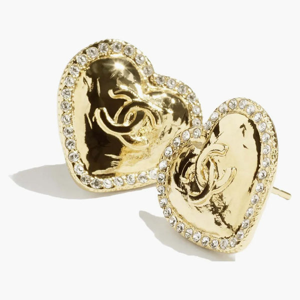 Chanel Stud Earrings Gold/Crystal (ABD072 B16157 NW375)