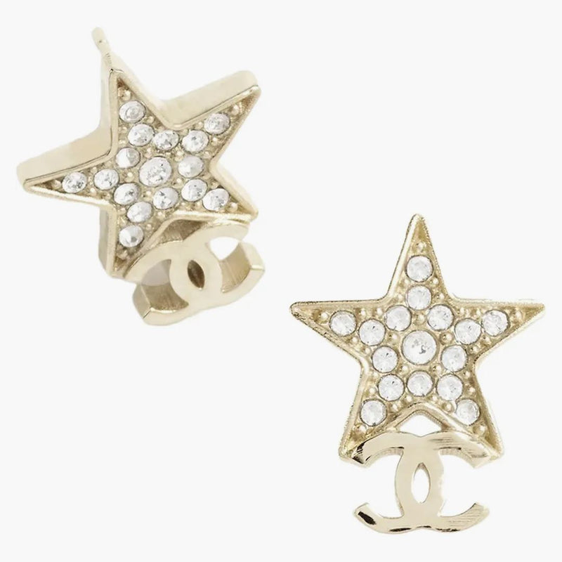 Chanel Studörhängen Guld/Crystal (ABB488 B14060 NR341)