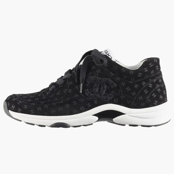 Chanel Suede Trainer Printed CC Black (Women's)