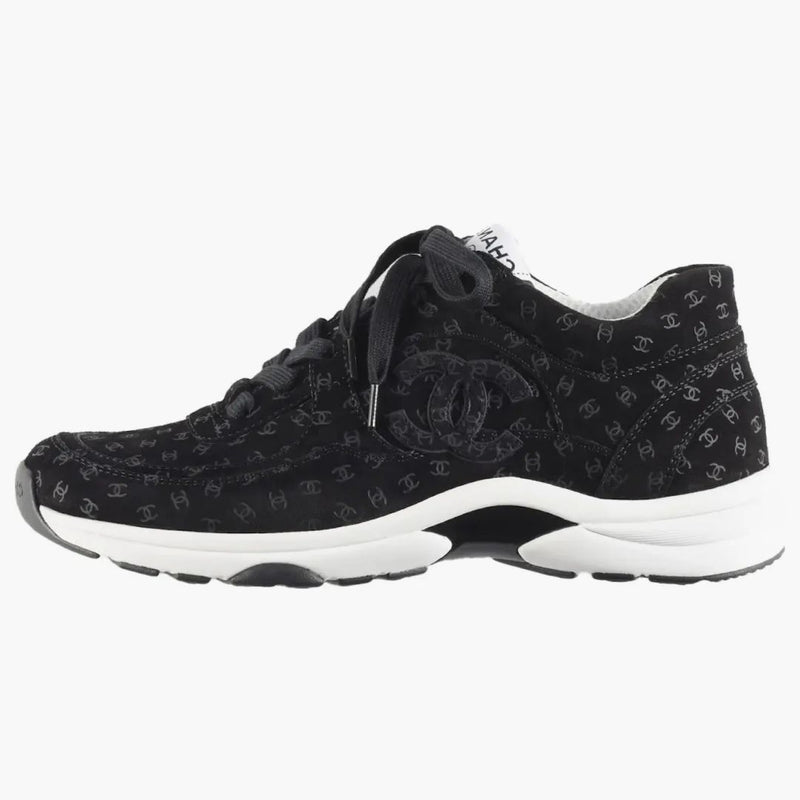 Chanel Suede Trainer Printed CC Black (Women's)