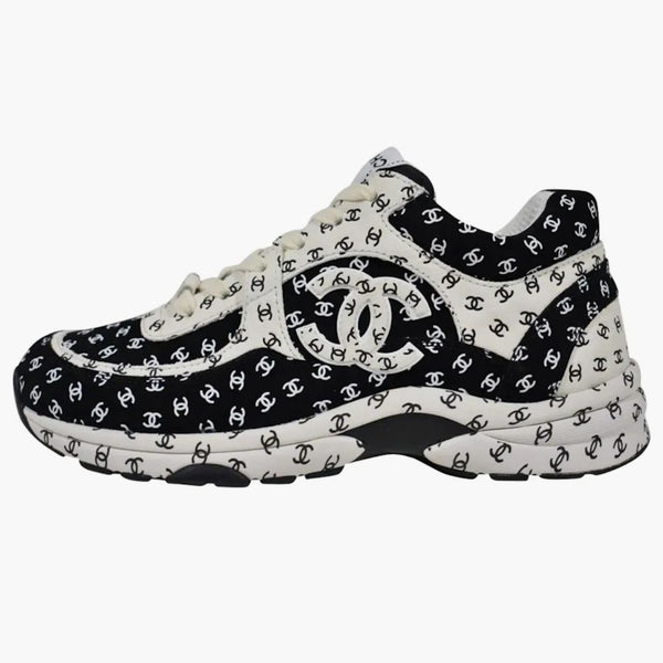 Chanel Suede Trainer Printed CC Black (Women's)