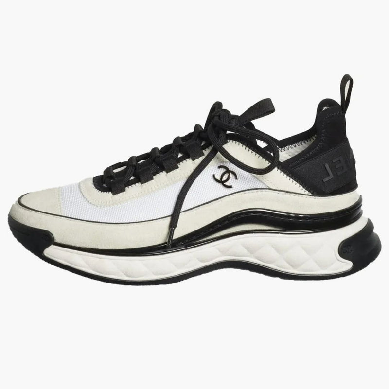 Chanel Suede Trainer White Black (kvinnors)