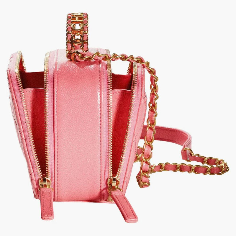 Chanel Vanity Case Bag liten 22s Calfskin Coral Pink