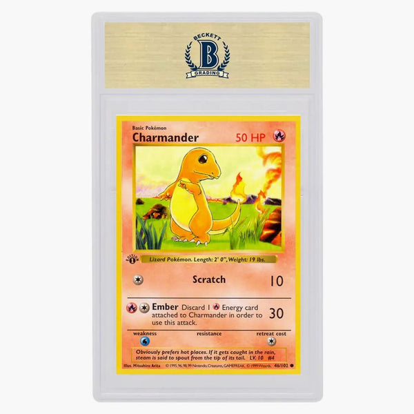 Charmander 1999 Pokemon Tcg Base Set 1st Edition #46/102 (psa Or Bgs Graded)