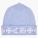 Chrome Hearts Big Daddy Cashmere Beanie Light Blue/white