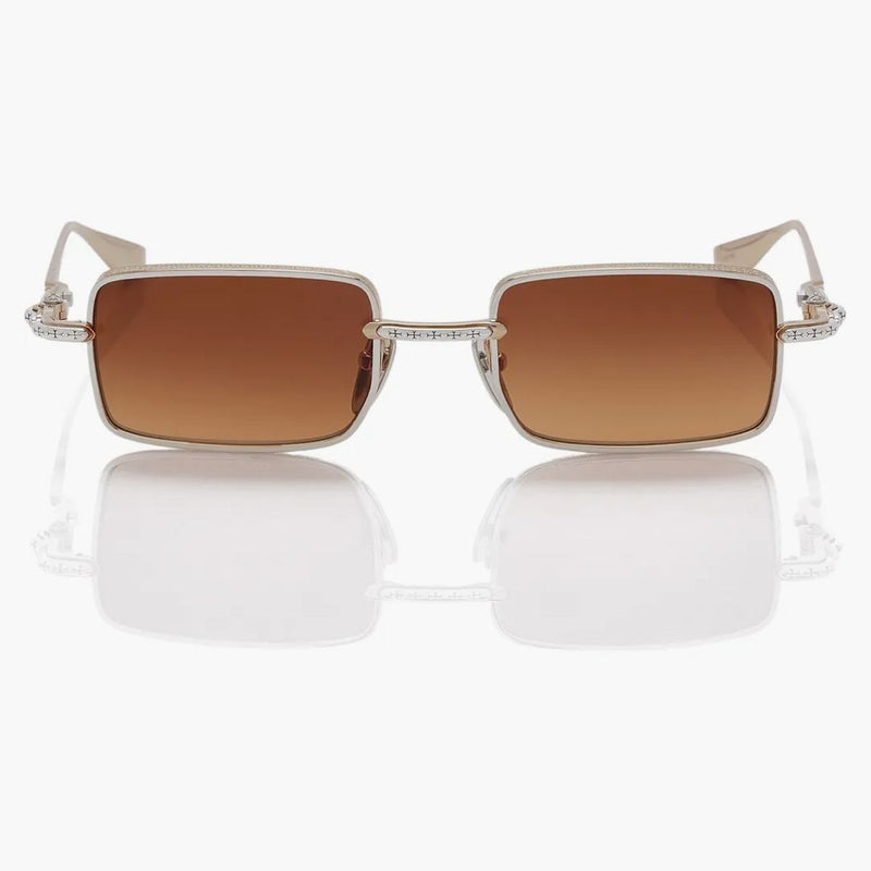 Chrome Hearts Buckle Rider Sunglassses Silver Gold Rustic