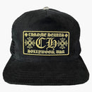 Chrome Hearts Ch Hollywood Corduroy Trucker Hat Black/gold