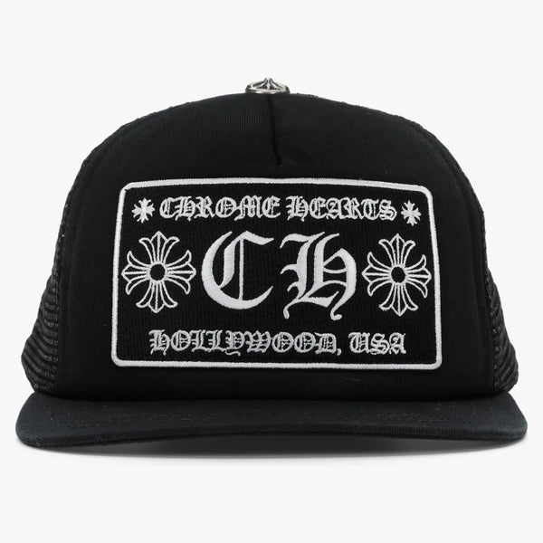 Chrome Hearts Ch Hollywood Trucker Hat Black/black