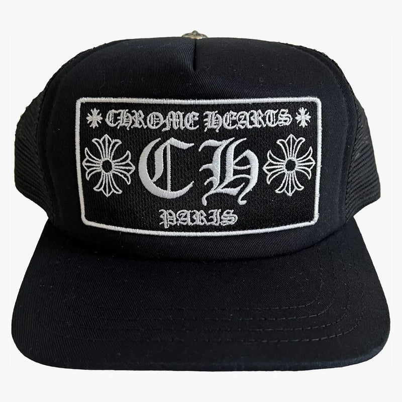 Chrome Hearts Ch Paris Trucker Hat Black