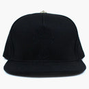 Chrome Hearts Cross Waxed Denim Baseball Cap Black