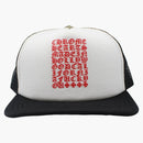 Chrome Hearts Eyechart Trucker Hat Black/white/red