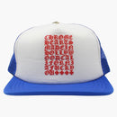 Chrome Hearts Eyechart Trucker Hat Blue/white/red