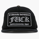 Chrome Hearts Fuck Hollywood Trucker Hat Black/black