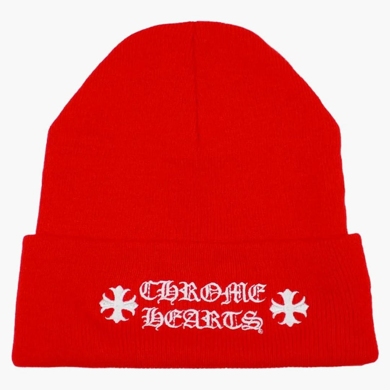 Chrome Hearts Logo Beanie Red
