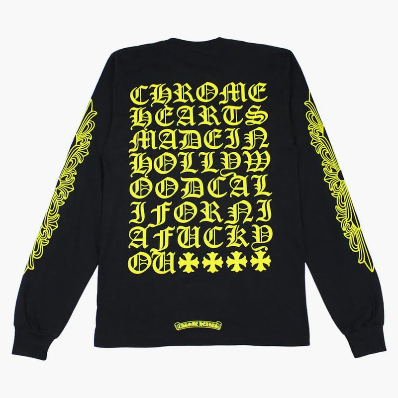 Chrome Hearts Made In Hollywood L/s T-shirt Black/yellow