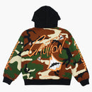 Chrome Hearts Matty Boy Caution Thermal Zip Up Hoodie Camo