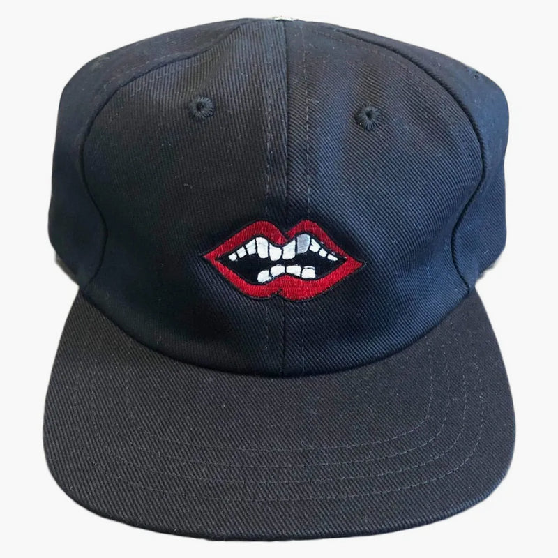Chrome Hearts Matty Boy Chomper Leather Strapback Hat Black