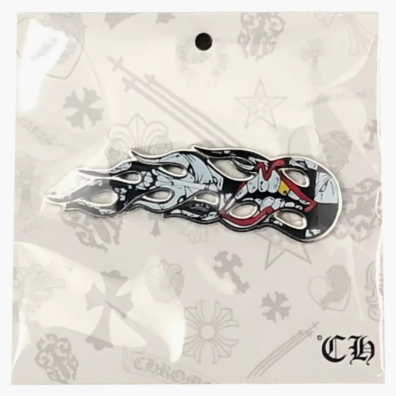 Chrome Hearts Matty Boy Sex Records Flames Pin Black/white