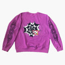 Chrome Hearts Matty Boy Spider Web Crewneck Sweatshirt Purple