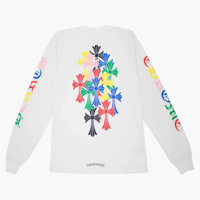 Chrome Hearts Multi Color Cross Cemetery L/s T-shirt White