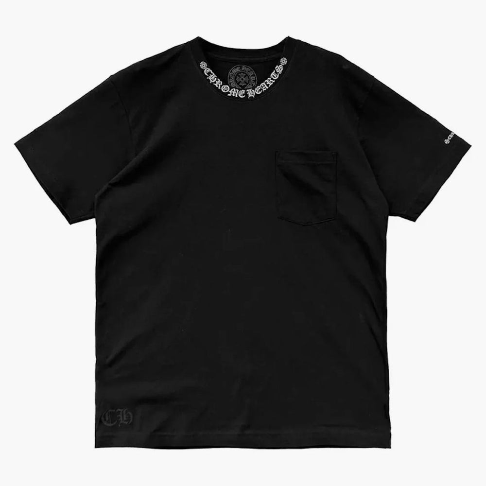 ★Chrome Hearts★Short Sleeve Pocket Crew Black★大人気 ChromeHeartsShortSleevePocketC