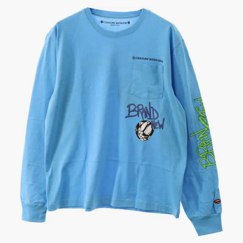 Chrome Hearts X Matty Boy Brain New L/s T-shirt Blue