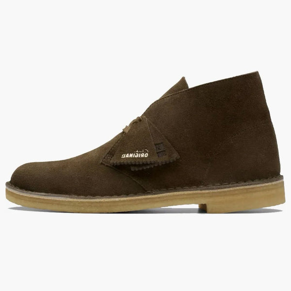Clarks Originals Desert Boot Dark Khaki zamsz