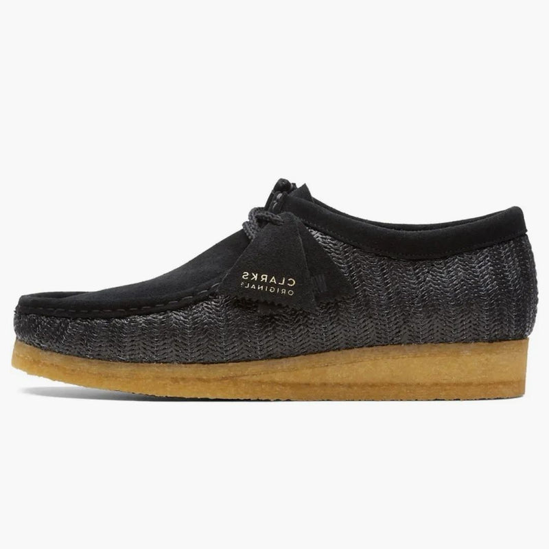 Clarks originals wallabee nero rafia txt
