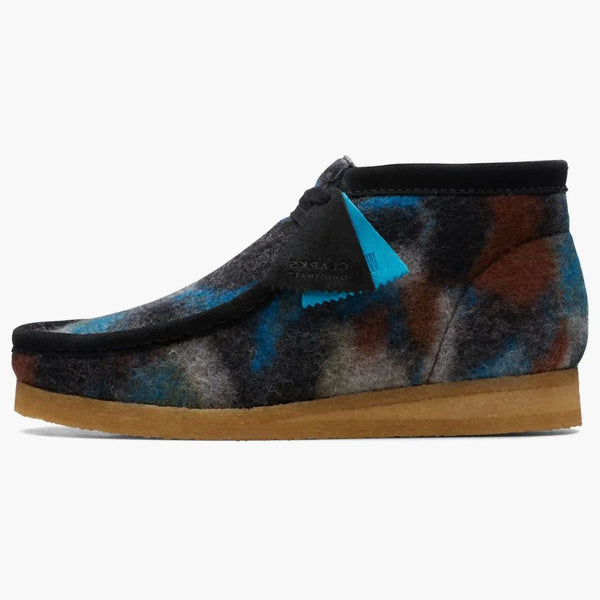 Clarks Originals Wallabee Boot Black Wool