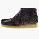 Clarks Originals Wallabee Boot Burgundy Velvet Carpet Pattern
