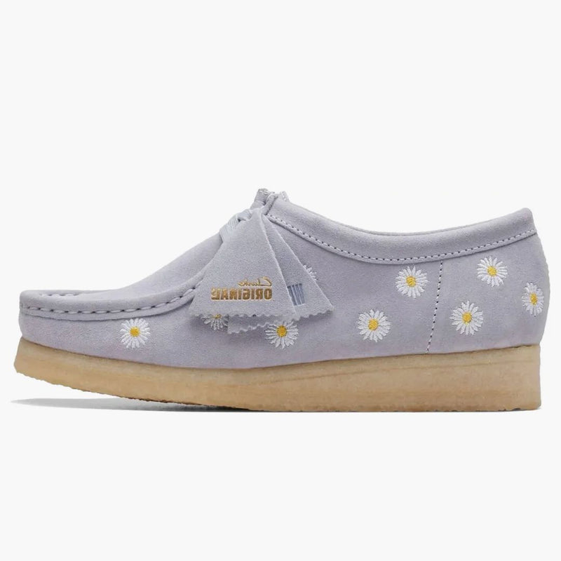 Clarks Originals Wallabee Cloud Grey Daisy broderi (kvinnors)