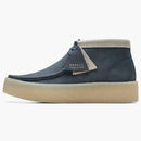 Clarks Originals Wallabee Cup Boot Blue Nubuck Khaki