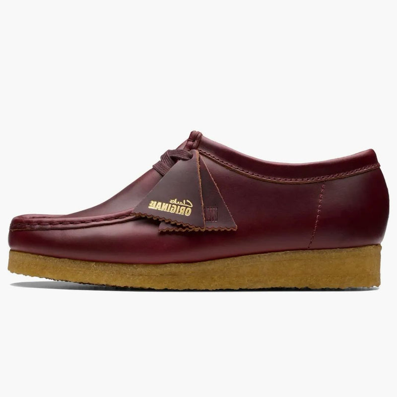 Clarks Originals Wallabee Deep Red Damson Leather (Women's)