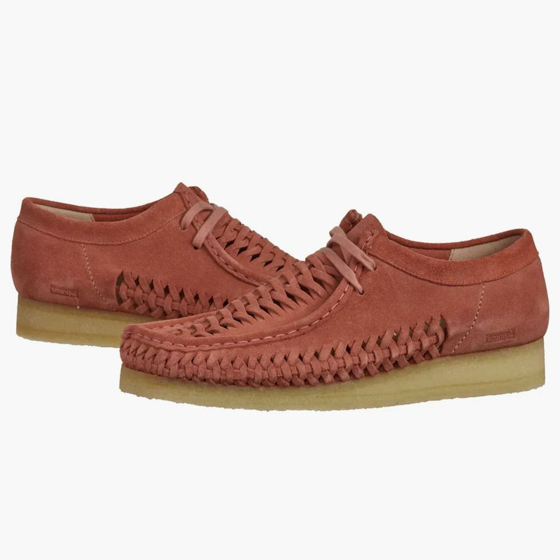 Clarkův původní tkaný Wallabee Nejvyšší růžový