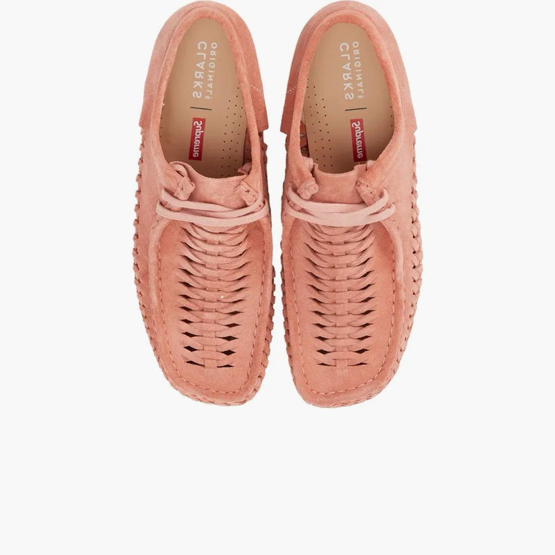 Clarkův původní tkaný Wallabee Nejvyšší růžový