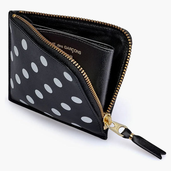 Comme Des Garcons Sa3100pd Wallet Polka Dots Black