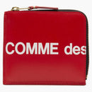 Comme Des Garcons Sa3100hl Huge Logo Wallet Red