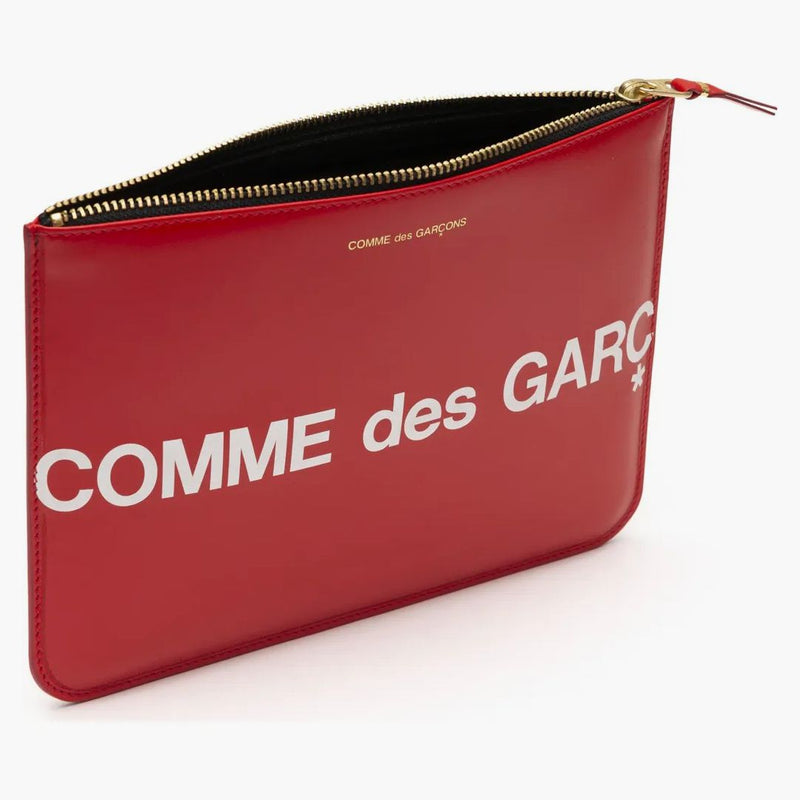 Comme Des Garcons Sa5100hl Huge Logo Wallet Red