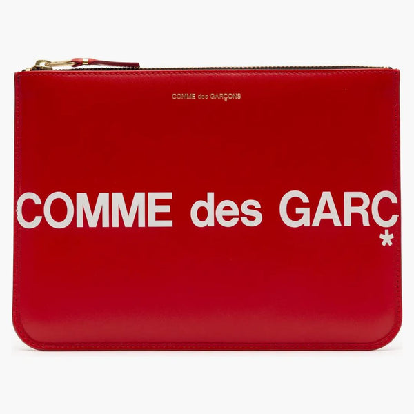 Comme Des Garcons Sa5100hl Huge Logo Wallet Red