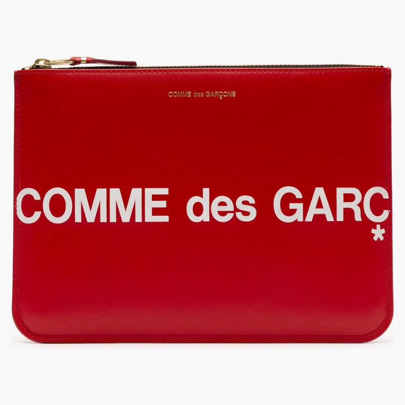 Comme Des Garcons Sa5100hl Huge Logo Wallet Red