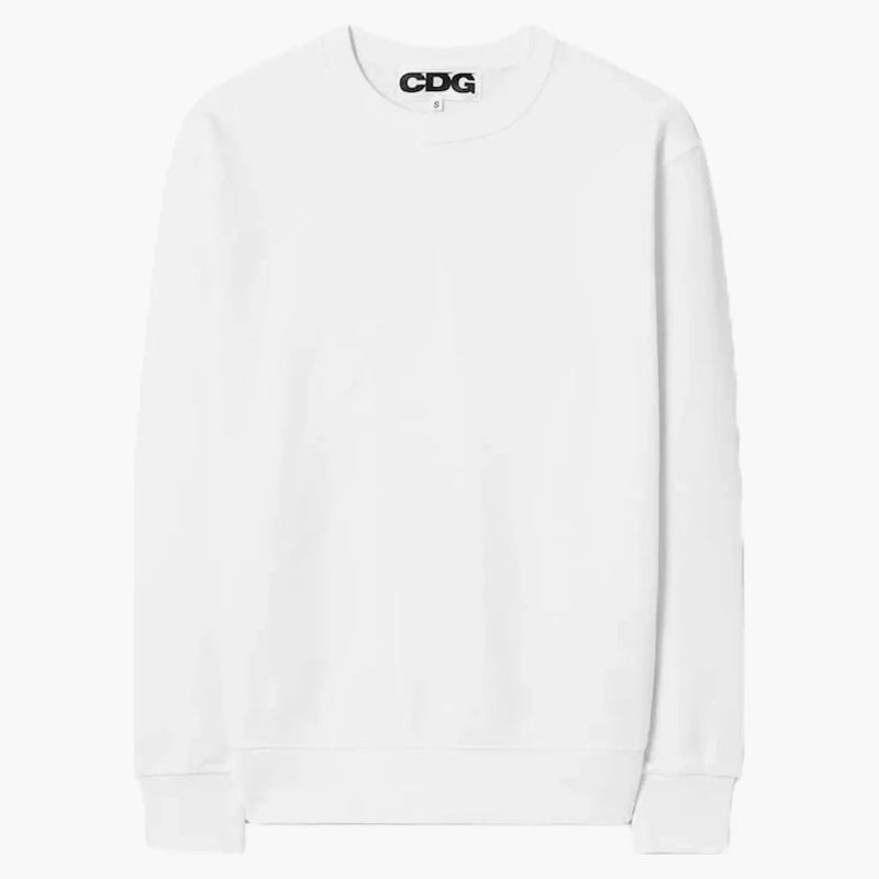 Comme Des Garcons Logo Printed Sweatshirt White