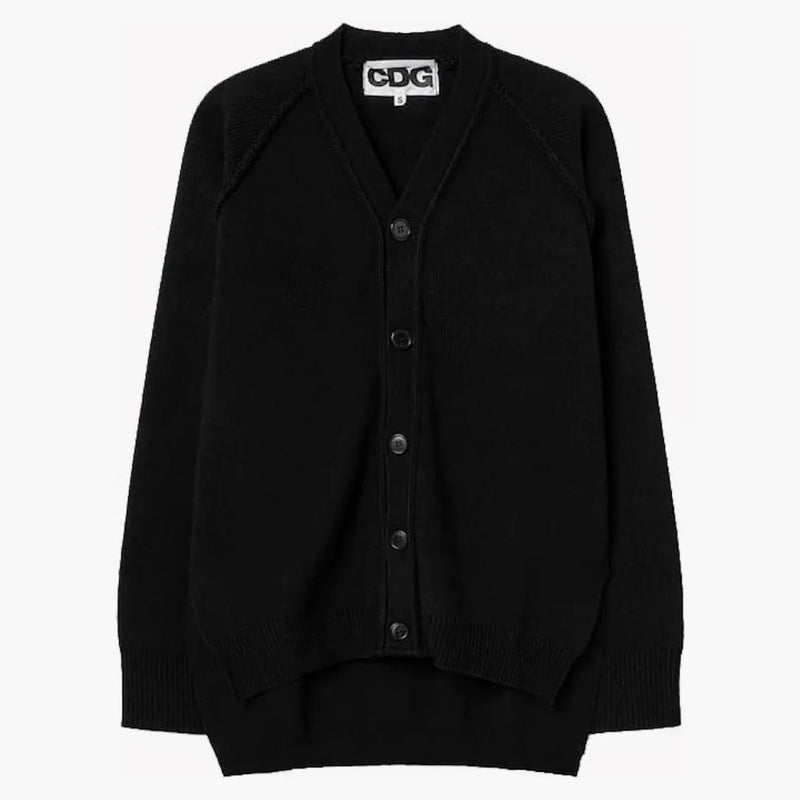 Comme Des Garcons Long Back School Cardigan Black