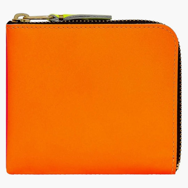 Comme Des Garcons Sa3100sf New Super Fluo Wallet Orange/pink