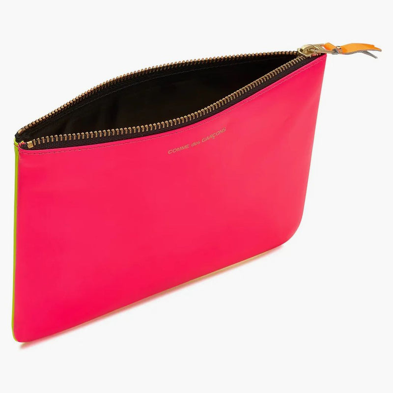 Comme of the Garcon SA5100SF Nová super fluo peněženka růžová/žlutá