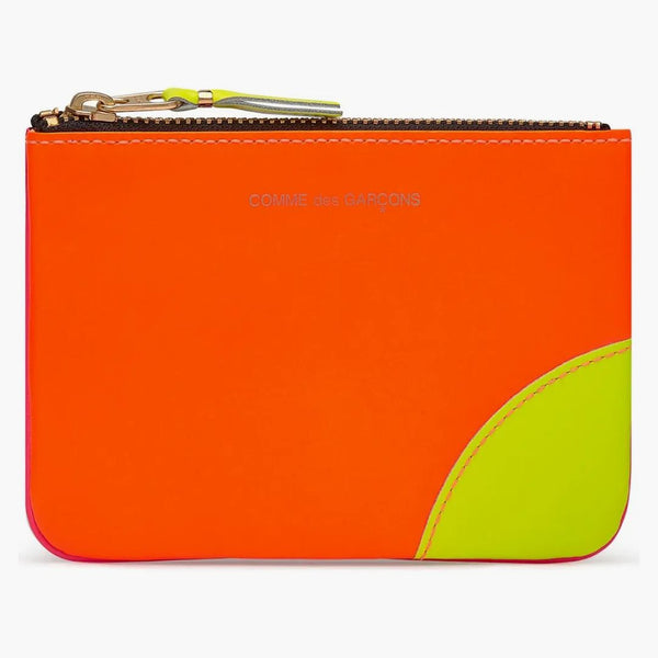 Comme Des Garcons Sa8100sf New Super Fluo Wallet Orange/pink