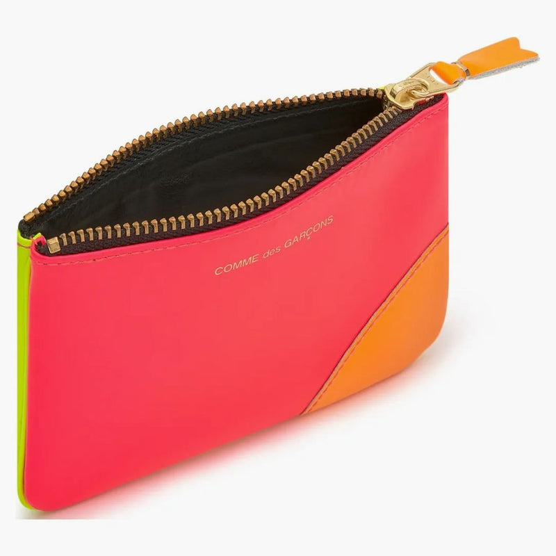Comme Des Garcons Sa8100sf New Super Fluo Wallet Pink/yellow