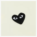 Comme of the Garcons Play Big Black Heart Zip Up Hoodie Ivory