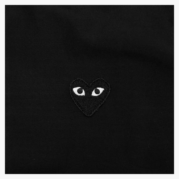 Comme Des Garcons Play Black Emblem Button Up Shirt Black