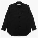 CommE of the Garcons Play Black Emblem Button Up Shirt Negro